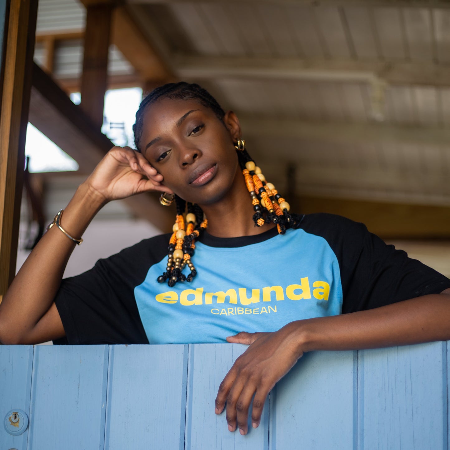 Raglan T-Shirt - Blue/Yellow/Black